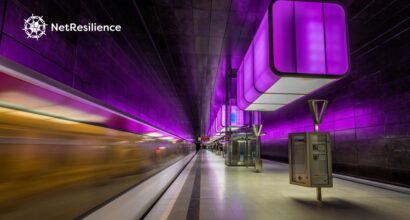 Tyylitelty kuva metroasemasta