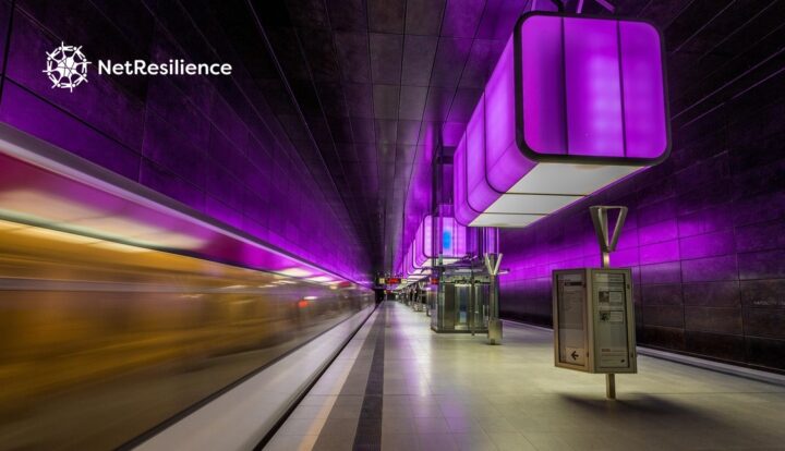 Tyylitelty kuva metroasemasta